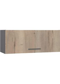 Klapph&auml;ngeschrank Optifit "Fiona", braun (wildeiche, anthrazit), B:90cm H:35,2cm T:34,6cm, Holzwerkstoff, Schr&auml;nke, Klapph&auml;ngeschrank, Breite 90 cm, mit 1 Klappe inkl. Gasdruckd&auml;mpfer