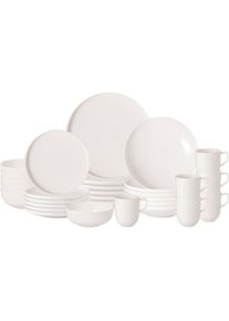 Villeroy & Boch Geschirr-Set VILLEROY & BOCH "Kombiservice Afina 30er Set wei&szlig;", wei&szlig;, 30, Porzellan, Geschirr-Sets, Geschirr-Set, Sp&uuml;lmaschinengeeignet, Mikrowellenfest