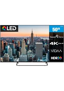 SMART TECH QLED-Fernseher "50QV02K", Energieeffizienz: E, schwarz, 50 &Prime;, Fernseher, QLED-Fernseher