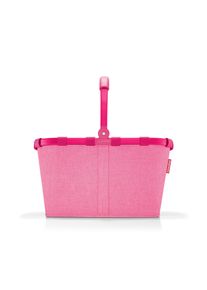 Einkaufskorb Reisenthel "carrybag", pink (frame twist pink), B:48cm H:29cm T:28cm, Polyester, Einkaufsk&ouml;rbe, Einkaufskorb, Standf&uuml;&szlig;e, ummantelter Griff zum Umklappen, Innentasche Rei&szlig;verschluss
