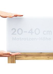 Spannbettlaken WOLKENFELD "Boxspringbett Bettlaken - Spannbetttuch f&uuml;r Matratzen bis 40cm", wei&szlig;, 1 Stk., Jersey, 140-160x200-220 140x200 140x220 160x200 160x220 40cm, Jersey, Obermaterial: 95% Baumwolle, 5% Elasthan (LYCRA), Bettlaken, Spannbettlaken, Elastisch & Rutschfest: 90x200, 140x200, 160x200, 180x200 & &Uuml;bergr&ouml;&szlig;en