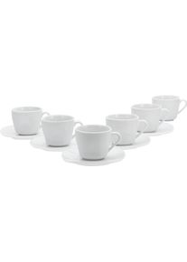 Tasse Creatable "Square Weiss", wei&szlig;, 200ml, 12 Stk., Porzellan, Trinkgef&auml;&szlig;e, Tasse, 200 ml, 12-teilig