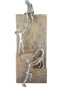 Dekofigur Gilde "Skulptur Helping Hand", beige (natur), B:15cm H:39cm T:10cm, Massivholz, Dekofiguren, Dekofigur