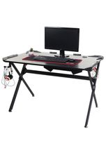 Mendler Schreibtisch HWC-F11, Computertisch Jugend-Schreibtisch, Gaming FSC-zertifiziert 120x75cm schwarz