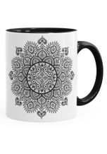 Autiga Tasse »Kaffee-Tasse Mandala Ethno Boho Kaffeetasse Teetasse Keramiktasse mit Innenfarbe Autiga®
