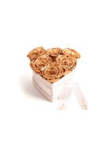 Künstliche Zimmerpflanze »Rosenbox 6 infinity Rosen Goldhochzeit Geschenk Herzform