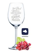 GRAVURZEILE Rotweinglas »Leonardo Weinglas mit Gravur "The Best Wines are the ones we drink with friends"