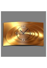 dixtime Wanduhr »Abstrakt gold bronze Designer Wanduhr modernes