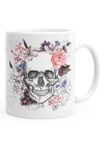 Autiga Tasse »Kaffee-Tasse Totenkopf Blumen Flower Skull Boho Schädel Teetasse Keramiktasse Autiga®