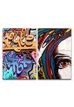 Sinus Art Leinwandbild »2 Bilder je 60x90cm Streetart Graffiti Wand Wall Jugendzimmer Modern Cool«