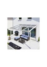 Gutta Terrassendach »Premium«, BxT: 410,2x306 cm, Bedachung Dachplatten, BxT: 410x306 cm, Dach Sicherheitsglas klar, weiß