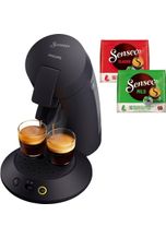 Senseo Kaffeepadmaschine Original Plus CSA210/60, inkl. Gratis-Zugaben im Wert von 5,- UVP, schwarz
