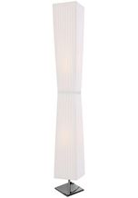 Salesfever Stehlampe »Leon«, Plissee Lampenschirm aus Latex, weiß