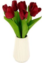 Kunstblume »Real-Touch-Tulpen«, I.Ge.A., Höhe 33 cm, Vase aus Keramik, rot