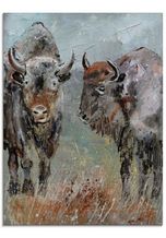 Artland Glasbild »Büffel«, Wildtiere (1 St), grün