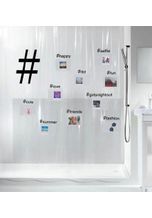 Spirella Duschvorhang »Hashtag« Breite 180 cm, Höhe 200 cm, weiß