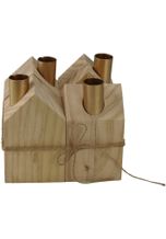 AM Design Adventsleuchter »Weihnachtsdeko«, Kerzenhalter, aus Holz, Höhe ca. 13,5 cm, braun