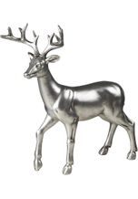 AMBIENTE HAUS Tierfigur »Hirsch Figur - stehend gr.« (1 Stück), silberfarben