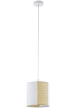 Eglo Hängeleuchte »ARNHEM«, weiß / Ø24 x H110 cm / exkl. 1 x E27 (je max. 40W) / aus Seegras und Kraftpapier - Pendellampe - Pendelleuchte - Hängelampe - Deckenlampe - Lampe - Esstischlampe - Esstisch - Küchenlampe, weiß