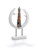 Moritz Skulptur »Skulptur Leuchtturm Maritim 9x32x49cm