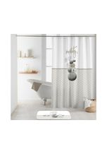 Dynamic24 Duschvorhang, Motiv 180x200cm + Ringe Badewannenvorhang Wannen Bad Dusche Vorhang
