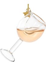 SIKORA Christbaumschmuck »BS553 Rosé Weinglas Glas Figur Weihnachtsbaum Anhänger«