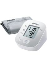 Omron Oberarm-Blutdruckmessgerät X2 Smart, für zu Hause mit Bluetooth-Kompatibilität und Smartphone-App, silberfarben
