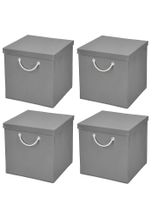 StickandShine Faltbox »4 Stück 30 x 30 x 30 cm Aufbewahrungsbox Stoffboxen in verschiedenen Farben (4er SET 30x30x30) Faltbox moderne Faltkiste Maritim mit Kordel 30cm