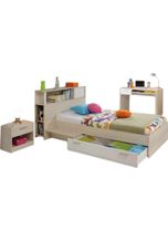 Jugendzimmer Charly Parisot 3-teilig Bett 90*200 cm inkl. Bettkasten + Schreibtisch + Nachtkommode