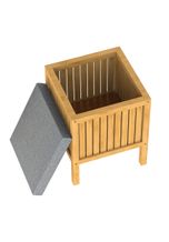 EISL® EISL Wäschekorb Bambus, Wäschesammler mit Sitzkissen