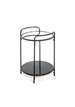 HAKU Möbel Beistelltisch Glas schwarz 37,0 x 37,0 x 50,0 cm