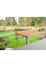 Merxx Balkonhängetisch »Holz«, für den Balkon geeignet, 60x40 cm, braun