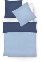 Wendebettwäsche »Lech W 4158«, Fleuresse, elegantes Fischgrät-Muster, blau