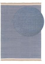 benuta Pop Wollteppich Karla Blau 120x170 cm - Naturfaserteppich aus Wolle