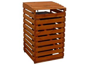 promadino Mülltonnenbox, für 1x240 l aus Holz, BxTxH: 67x90x122 cm, braun