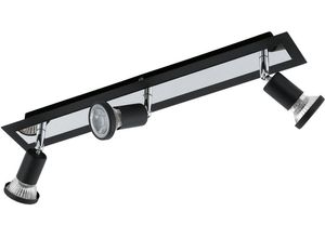 EGLO LED Deckenspots SARRIA, LED wechselbar, Warmweiß, LED Deckenleuchte, LED Deckenlampe, schwarz
