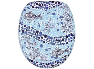 Sanilo WC-Sitz Mosaic World, blau|weiß