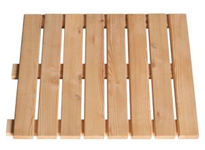 BM Massivholz Holzfliesen, Set, 80 St., Lärche, 50x50 cm, 20m², beige