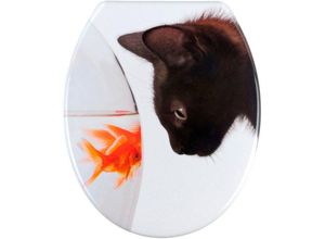 WENKO WC-Sitz »Fish & Cat«, bunt