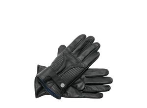 Herren Leder-Handschuhe Schwarz einfarbig
