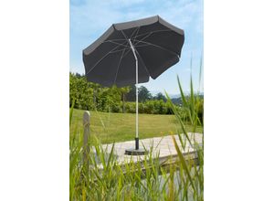 Schneider Schirme Sonnenschirm Ibiza, ØxH: 240x30 cm, Stahl/Polyester, grau