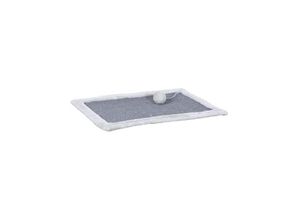 Trixie Scratching mat sisal rug/plush 55 × 35 cm grey/light grey