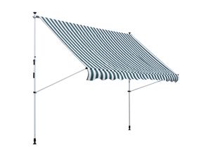 Outsunny Klemmmarkise mit Faltarm 300 x 150 cm (BxL) Markise Sonnenschutz Terrassenüberdachung