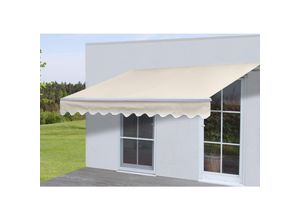 Alu-Markise H792, Gelenkarmmarkise Sonnenschutz 5x3m ~ Acryl Creme