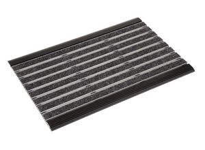 PANA® Aluminium Türmatte I Fußmatte Außen I Schmutzfangmatte I Fussabtreter mit Nadelfilzeinlagen I für den Aussenbereich I floor mat I Größe: ca. 39x60cm I verschiedene Farben