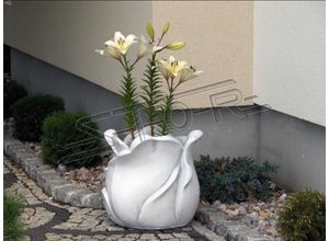 JVmoebel Skulptur »Blumenkorb Blumen Vase Gefäss Garten Terrasse Statue S104066