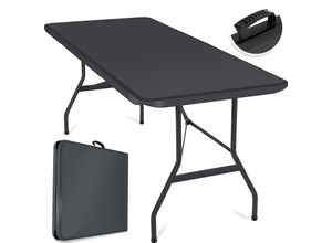 KESSER® Buffettisch Tisch klappbar Kunststoff 183x76 cm Campingtisch Partytisch Klapptisch Gartentisch für Garten, Terrasse und Balkon zusammenklappbar 8 Personen inkl. Tragegriff und Cover