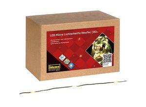 Idena NewTec Micro 80er LED Lichterkette grün 12,9 m
