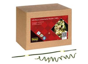 Idena NewTec 480er Micro LED Lichterkette grün 52,5 m