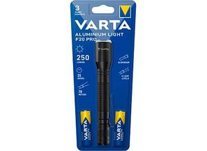 VARTA Aluminuim Light F20 Pro LED Taschenlampe schwarz, 250 Lumen